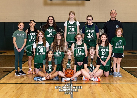 2024 Girls 8th Grade Basketball White JJHS