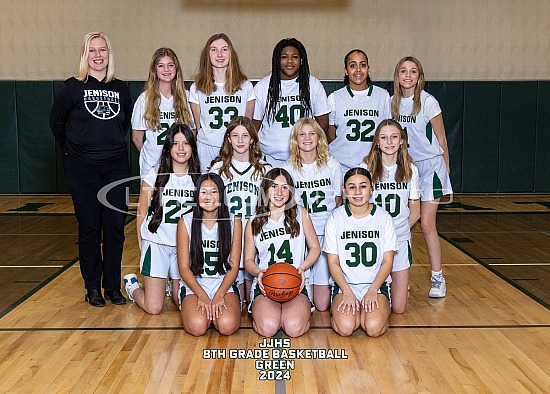 2024 Girls 8th Grade Basketball Green JJHS