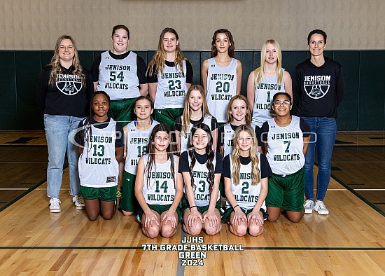 2024 Girls 7th Grade Basketball Green JJHS